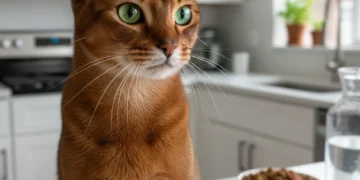 Healthy cat looking alert, representing optimal feline nutrition and well-being.