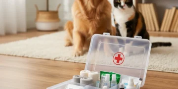 Essential Pet First Aid Kits 2026: 7 Must-Have Items for U.S. Pet Owners Organized pet first aid kit with essential supplies for dog and cat emergencies in 2026.