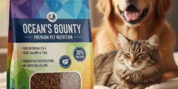 FDA Pet Food Labeling 2026: What Every US Pet Owner Needs to Know Modern pet food bag with clear labeling and happy pets in the background