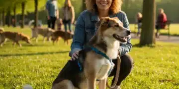 Socializing Your Rescue Dog: A 4-Step Plan for Confidence by Fall 2026 Happy rescue dog confidently socializing in a park with its owner, leash on.