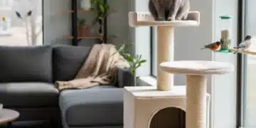 Mastering Feline Environmental Enrichment: 5 Key Strategies for a Happier Cat in 2026 Content cat on a multi-level cat tree by a window, observing birds