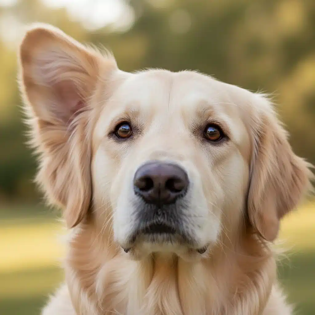 Close-up of dog's facial expressions, including eyes, ears, and mouth